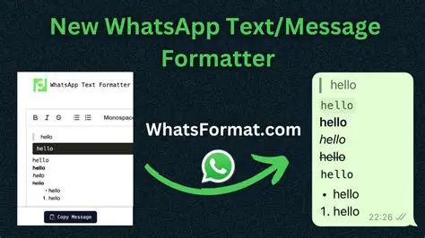 A New Standard for Message Formatting