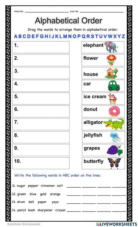 Alphabetic sorting of the startlist
