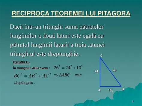 Aplicarea teoremei lui Pythagora