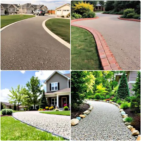 At the edges of the driveway