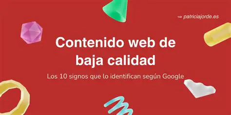 Baja calidad del contenido