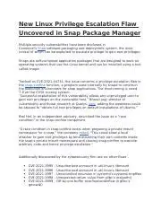 Check for snap package issues