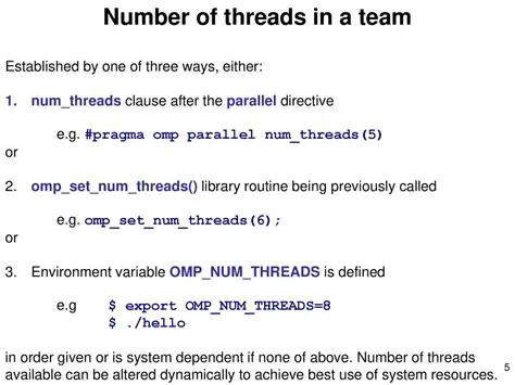 Configurable Number of Threads