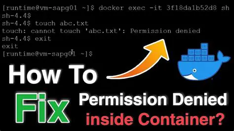 Container exits with permission denied error