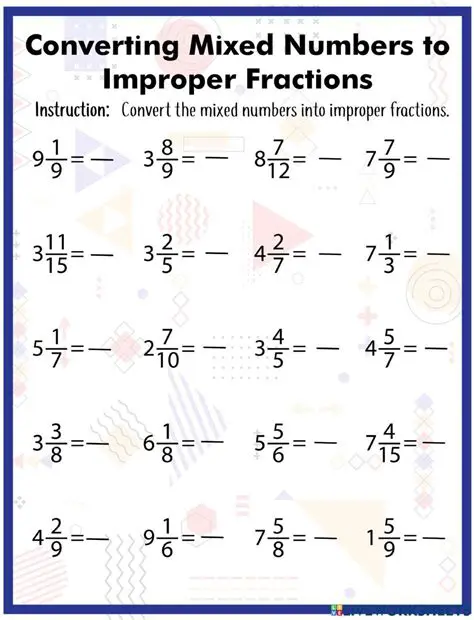 Converting Mixed Number to Improper Fraction