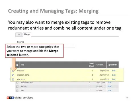 Creating Tags and New Items