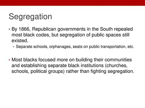 Creation of separate black institutions