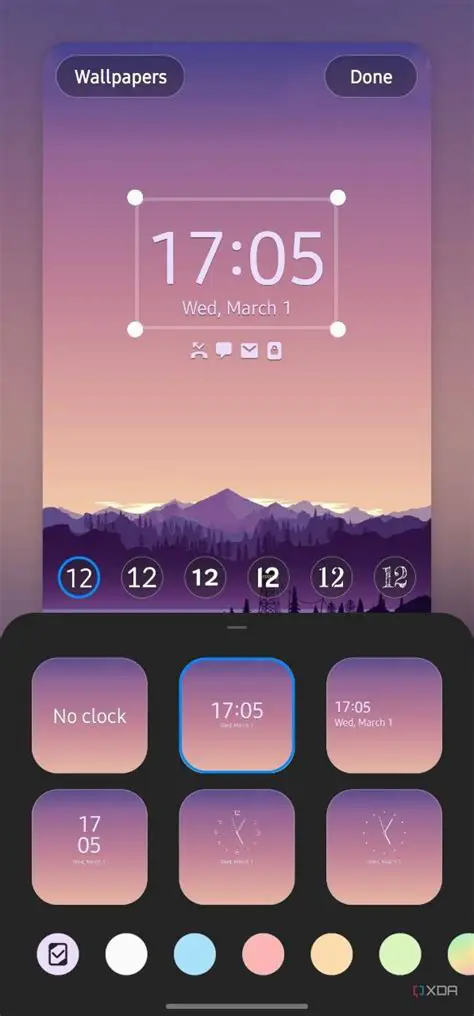 Customizing the Clock Location