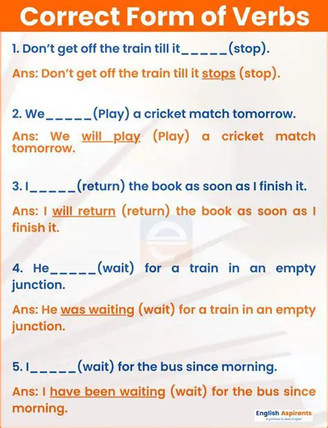 Determine the correct verb form
