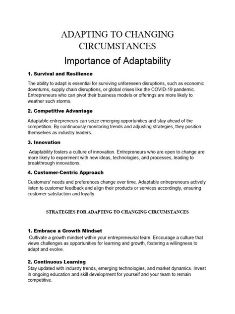 Difficulty in adapting to changing circumstances