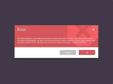 Displaying Error Messages Directly in the UI