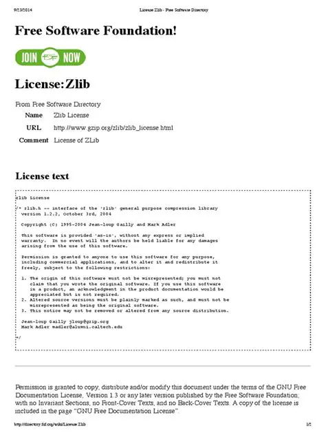 Distributed under ZLIB License