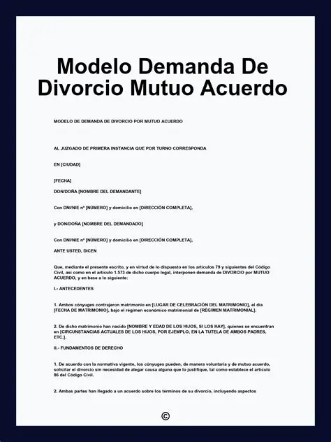 Divorcio por mutuo acuerdo
