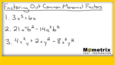 Factoring Out the Common Factors
