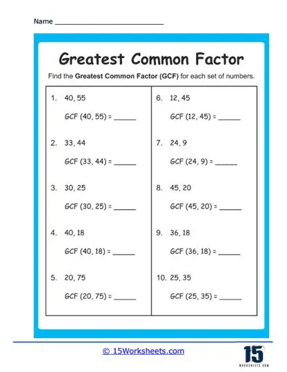 Finding the Common Factors