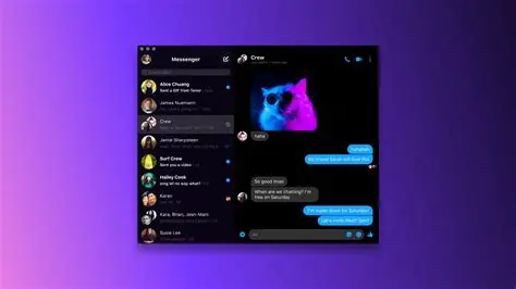 From a desktop messenger application