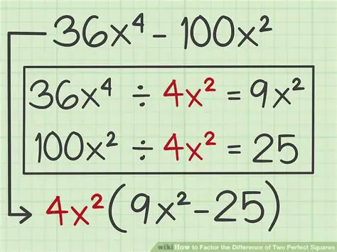 How to Factor the Difference of Two Perfect Squares Using the X Method