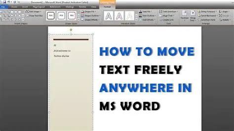 How to Move Text in a Document