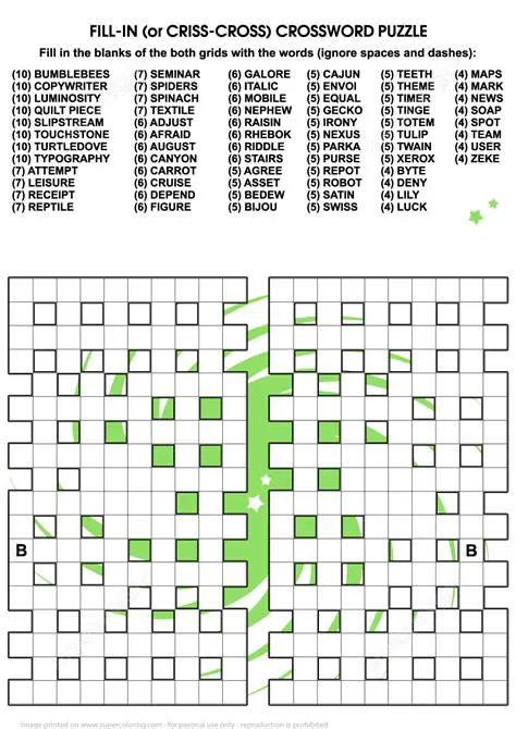 How to Play Fill In Crosswords