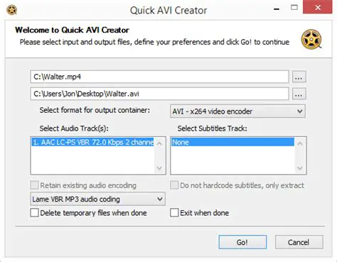 How to Use Quick AVI Creator
