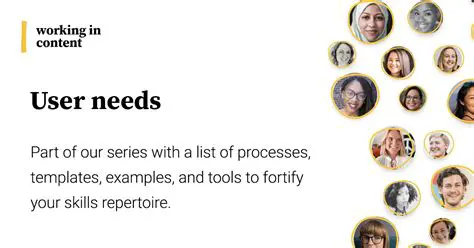 Identification of user needs