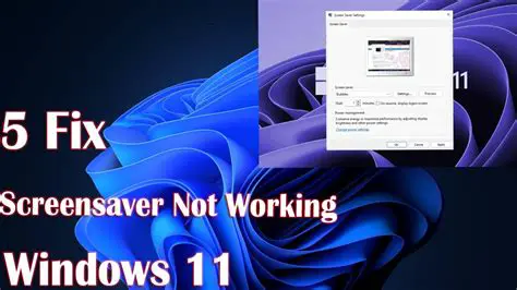 If the screensaver is not working properly