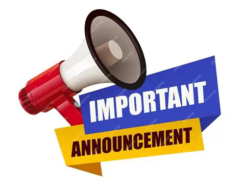 Important News Announcements