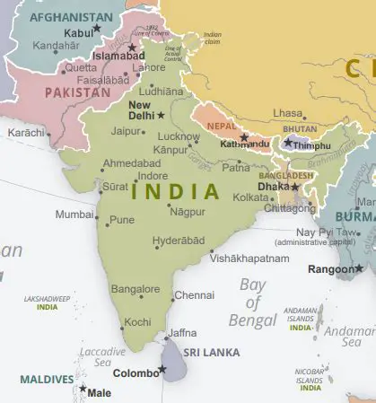 Its distribution is limited to the Indian subcontinent and Sri Lanka