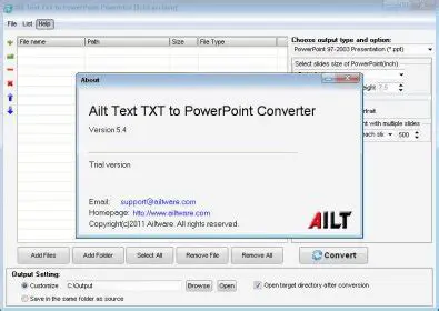 Key Features of Ailt PowerPoint to TXT Text Converter