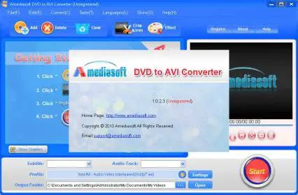 Key Features of Amediasoft DVD to AVI Converter