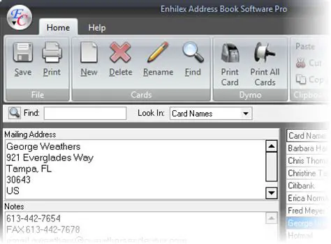Key Features of Enhilex Address Book Software Pro