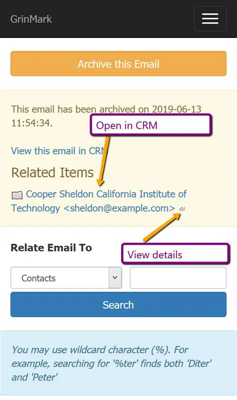 Key Features of GrinMark MS Office Addin for SugarCRM