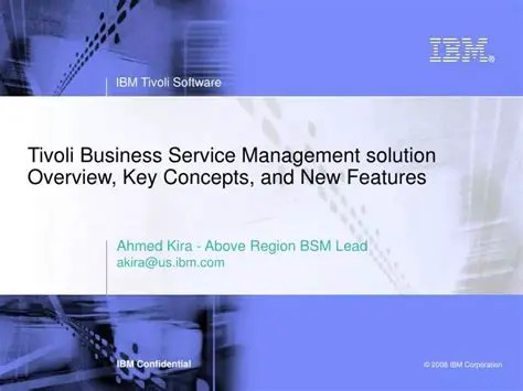Key Features of IBM Tivoli Business Systems Manager