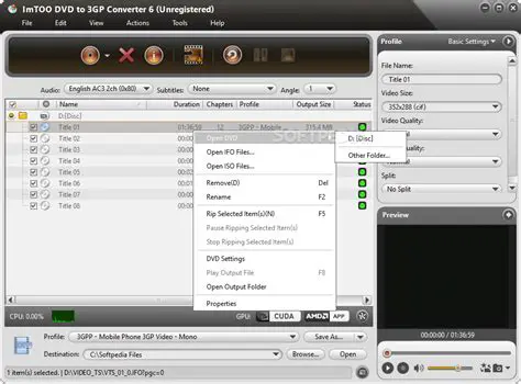 Key Features of ImTOO DVD to 3GP Converter