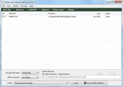 Key Features of Pazera Free Video to 3GP Converter