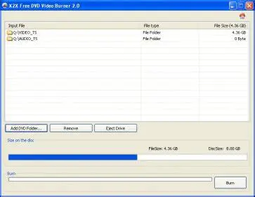 Key Features of X2X Free DVD Video Burner