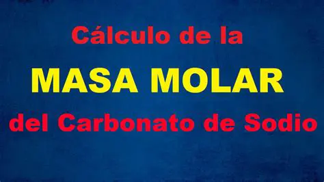 Masa Molar del Bicarbonato de Sodio