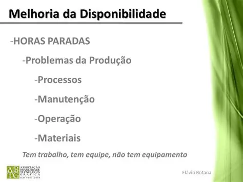 Melhoria da disponibilidade