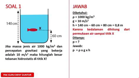 Menghitung Tekanan Hidrostatis