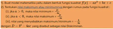 Menghitung Titik Maksimum atau Minimum