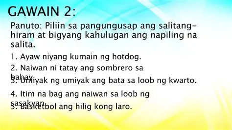 Mga Salitang Hiram na Ginamit sa Bawat Bilang