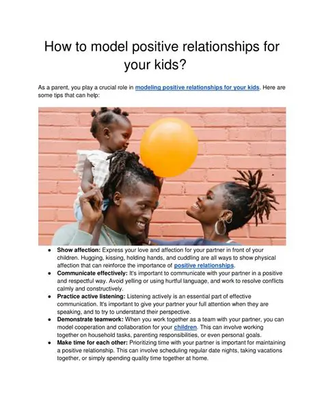 Model positive relationships