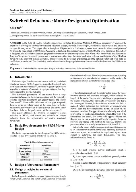 Motor Design and Optimization