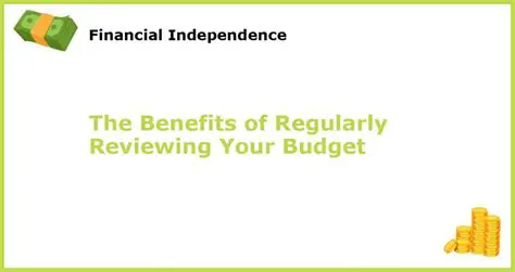 Not reviewing budget regularly