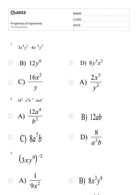 Not using the correct properties of exponents