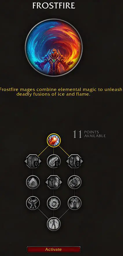 Play Frostfire with AoE Talents