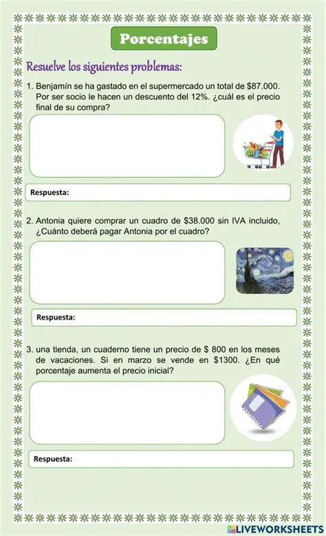 Preguntas y Respuestas sobre Porcentajes en Comercio