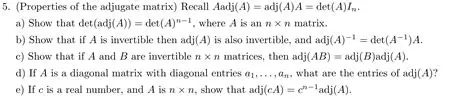 Properties of the Adjugate