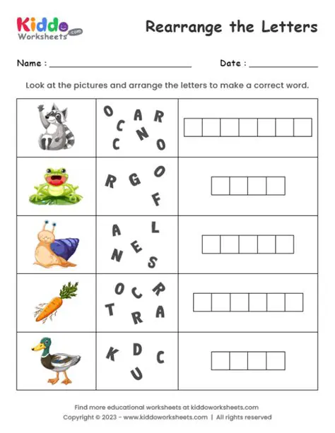 Rearranging the Given Letters