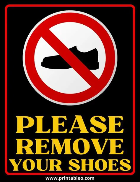 Remove your shoes and socks